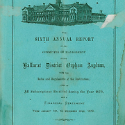 Ballarat District Orphan Asylum, the Sixth Annual Report of the Committee of Management